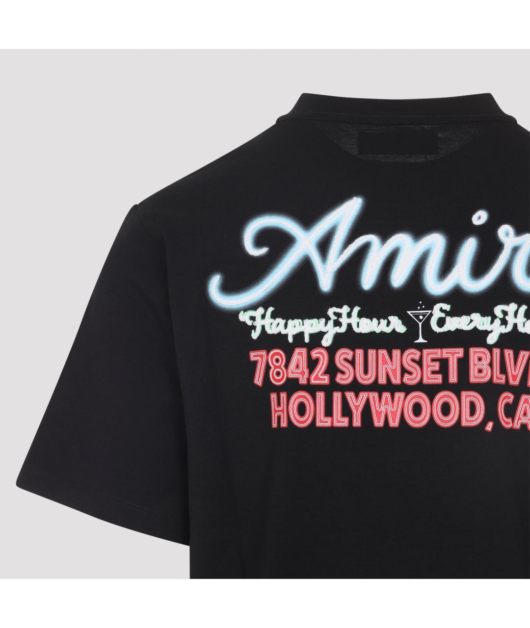 AMIRI Черная хлопковая футболка, фото 4