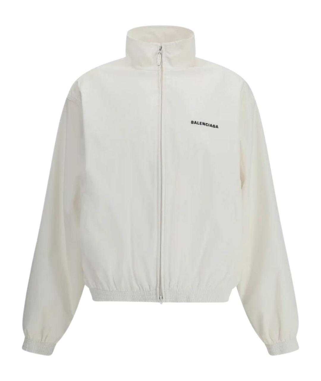 BALENCIAGA Белая полиэстеровая куртка, фото 1