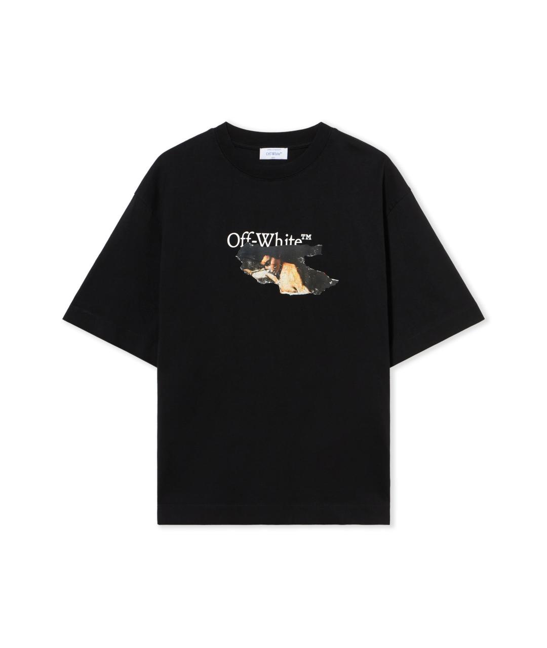 OFF-WHITE Черная хлопковая футболка, фото 1