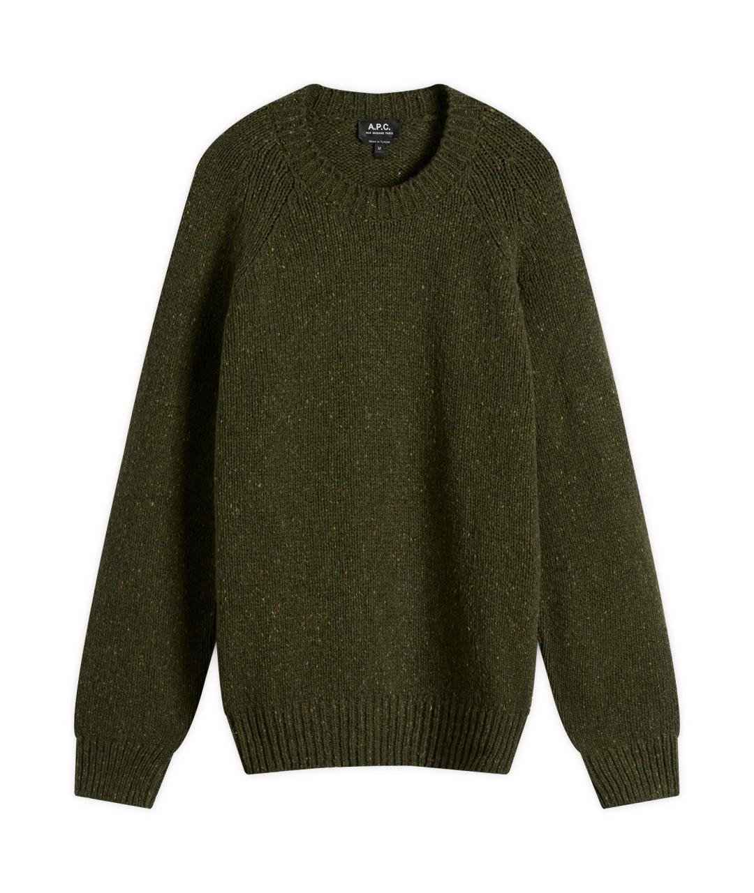 A.P.C. Зеленый шерстяной джемпер / свитер, фото 1