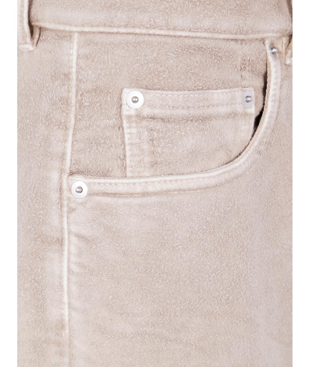 RICK OWENS DRKSHDW Серые хлопковые повседневные брюки, фото 3