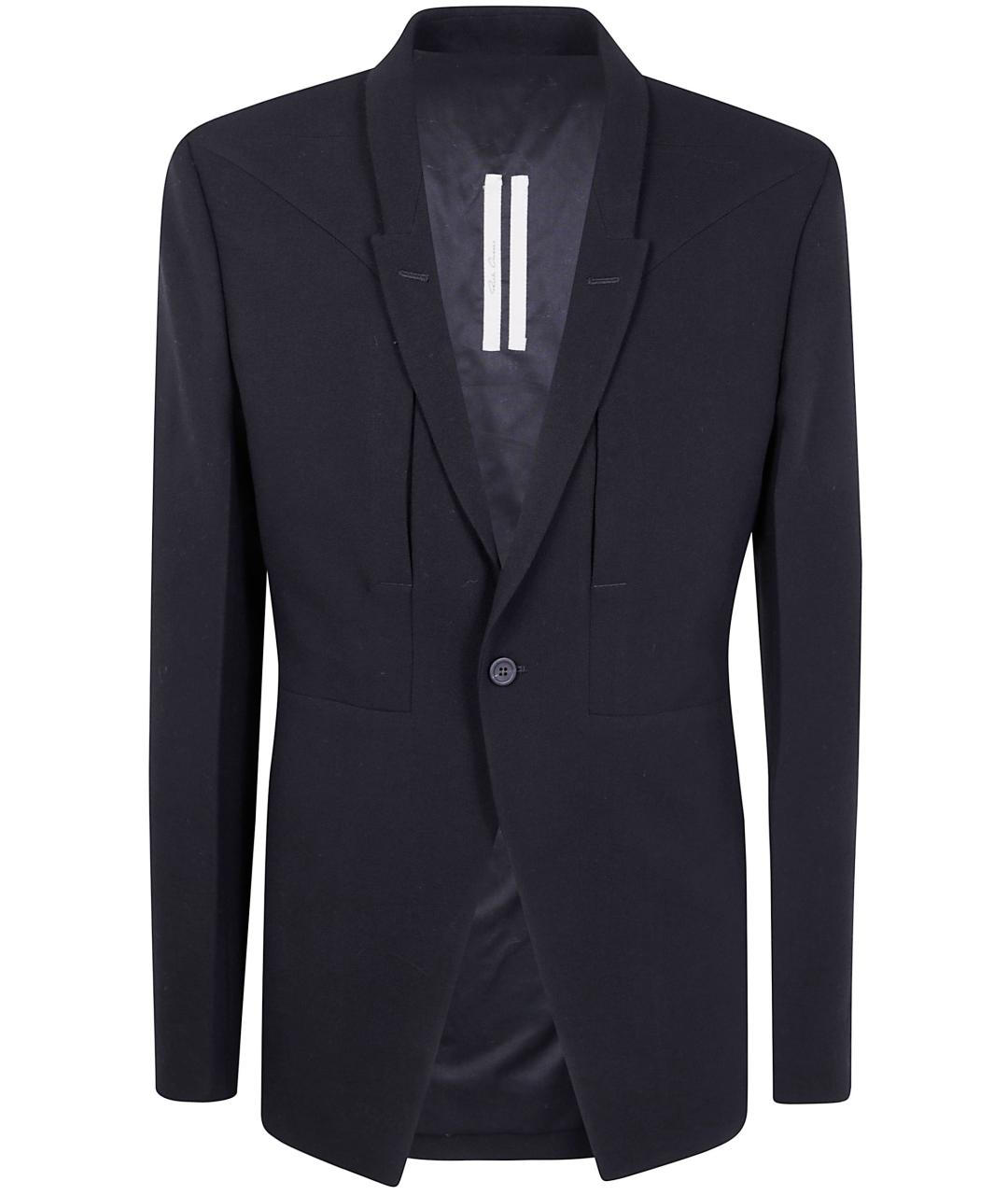 RICK OWENS Черный шерстяной пиджак, фото 1