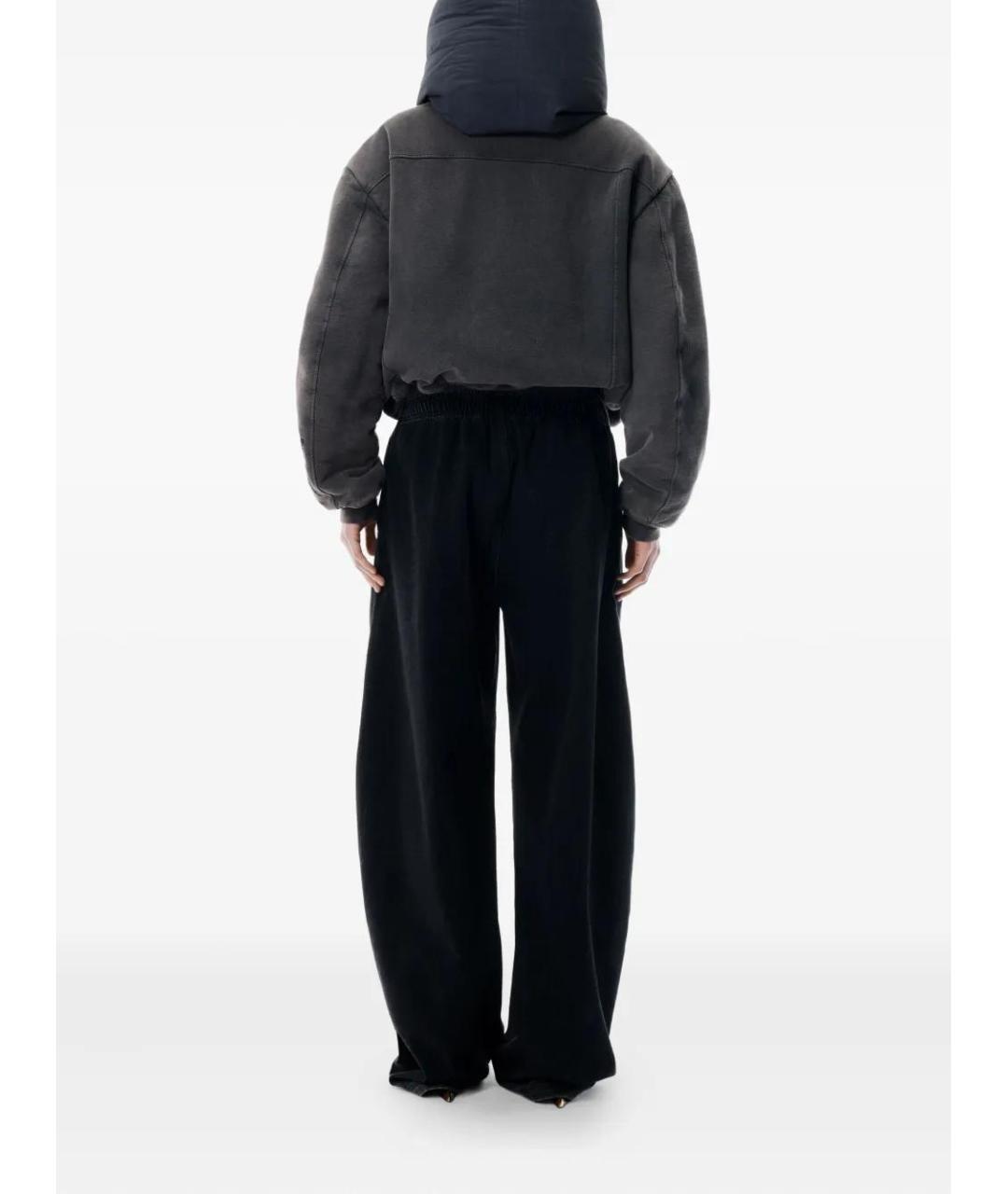 ALEXANDER WANG Черные полиэстеровые брюки широкие, фото 5