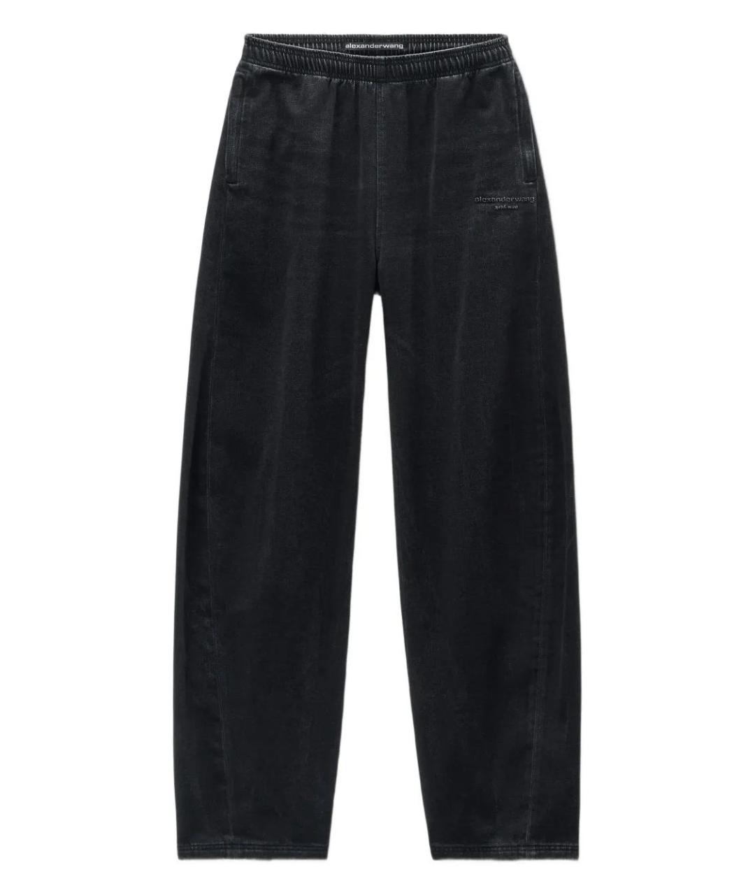 ALEXANDER WANG Черные полиэстеровые брюки широкие, фото 1