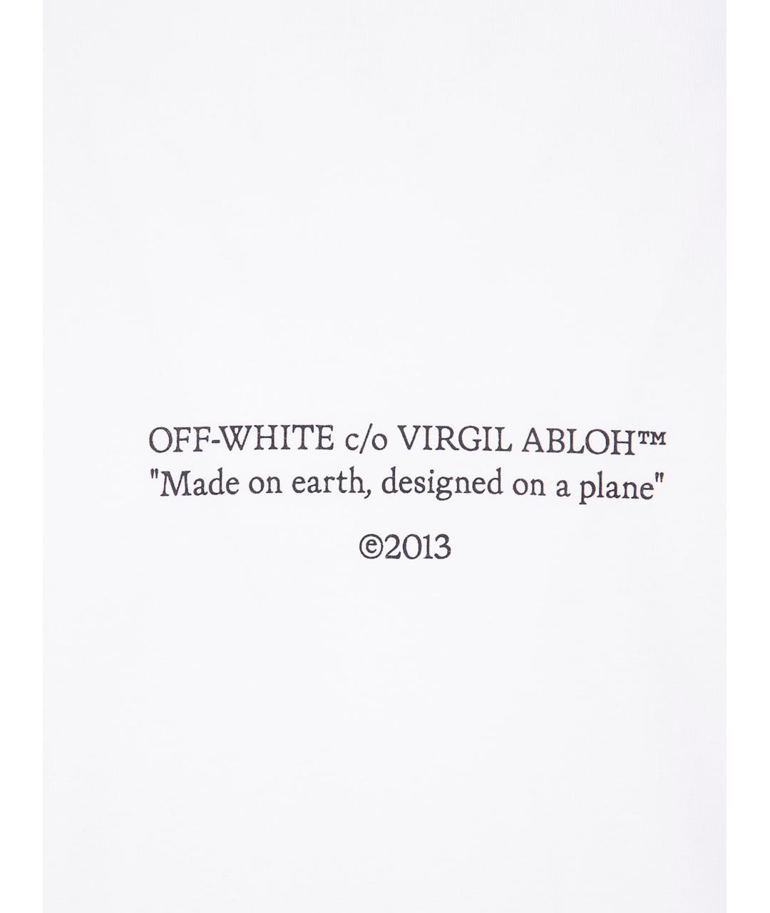 OFF-WHITE Белая хлопковая футболка, фото 2