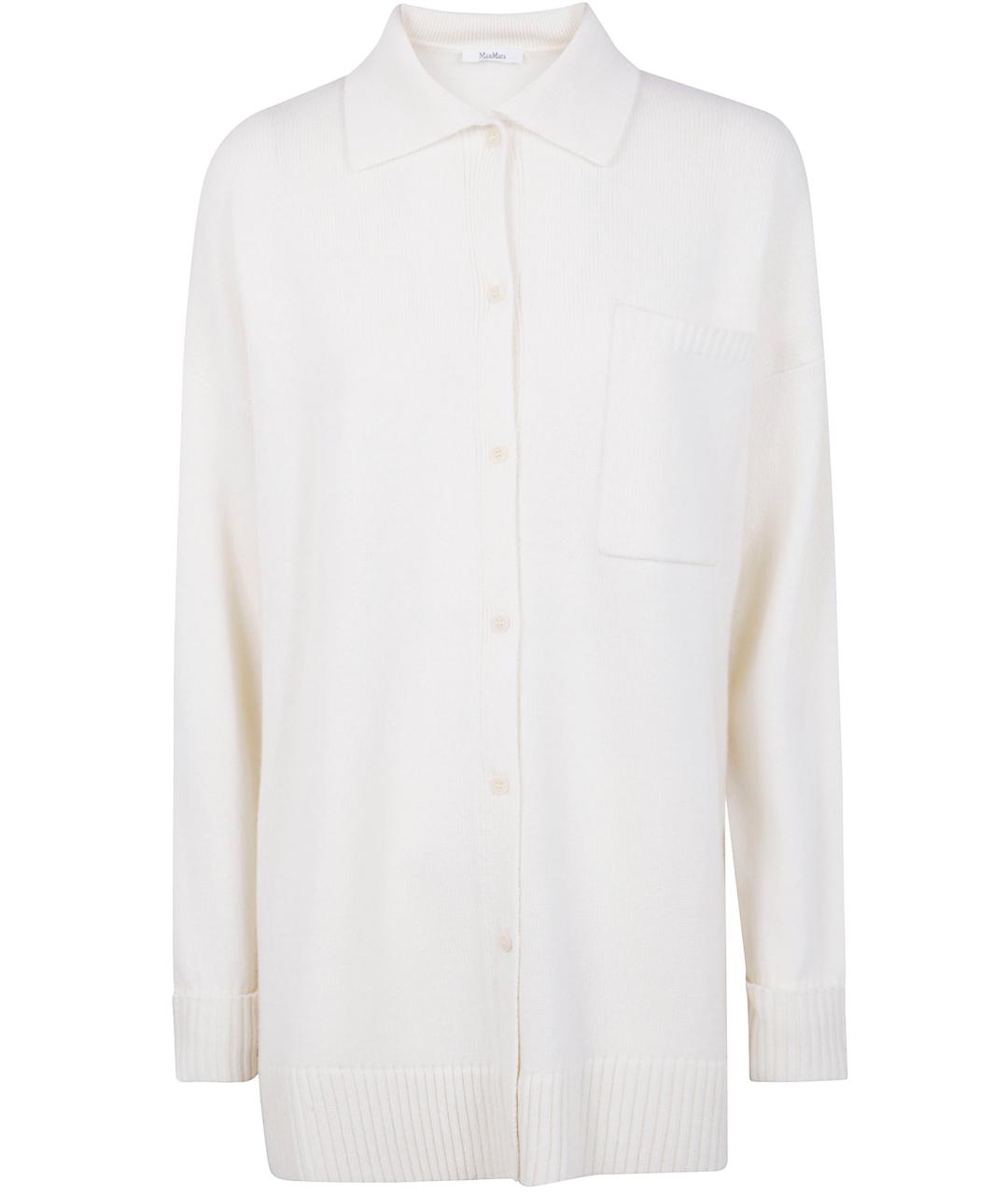 MAX MARA Белая хлопковая рубашка, фото 1