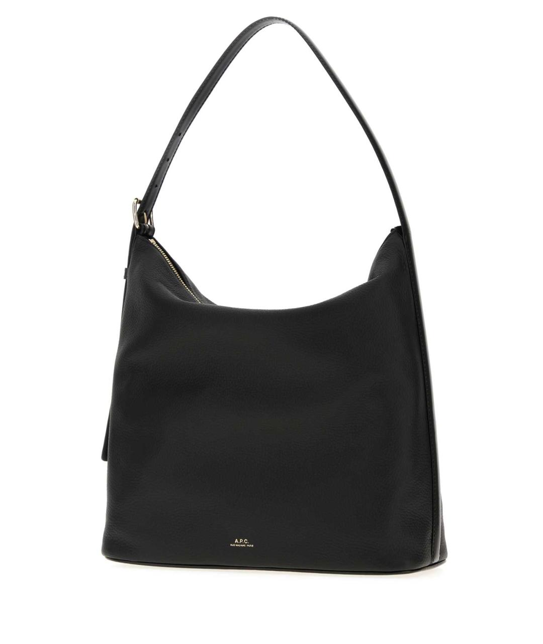 A.P.C. Черная кожаная сумка через плечо, фото 3