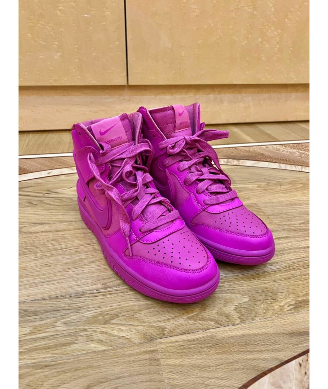 AMBUSH Фиолетовые кожаные кроссовки, фото 3