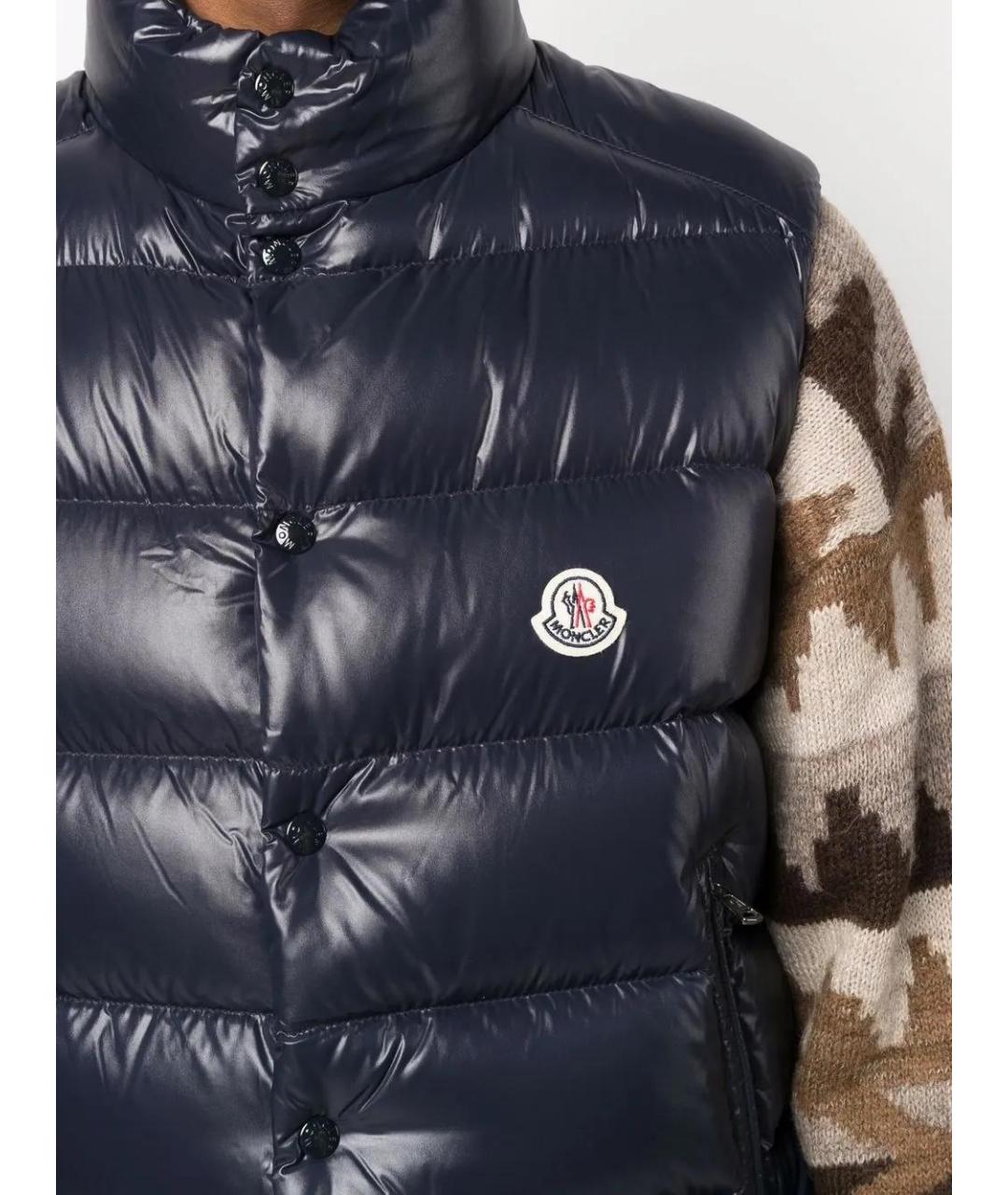 MONCLER Синий полиамидовый жилет, фото 5