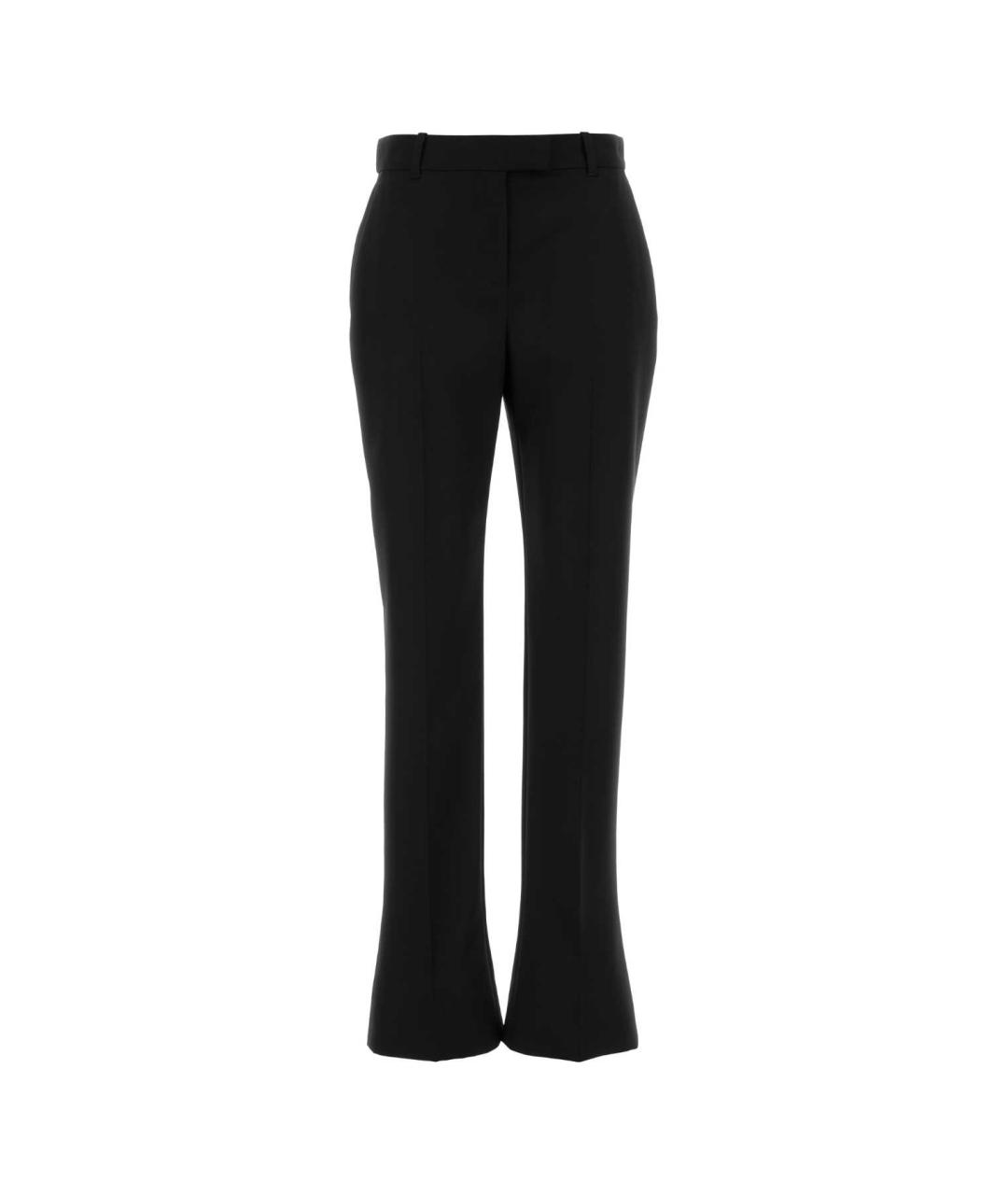 ALEXANDER MCQUEEN Черные шерстяные прямые брюки, фото 1