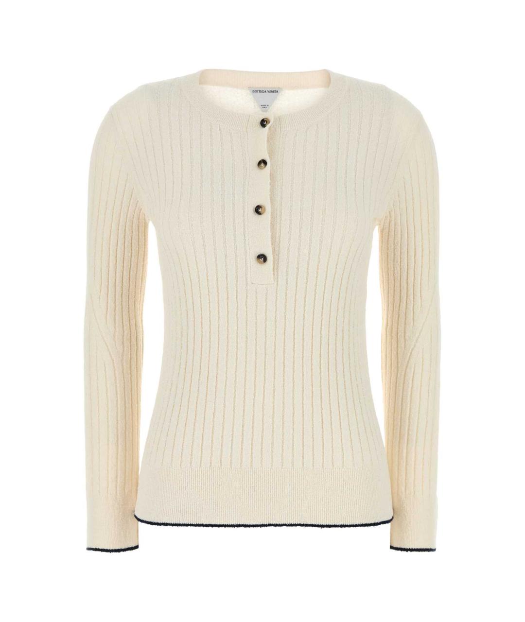 BOTTEGA VENETA Бежевый хлопковый джемпер / свитер, фото 1