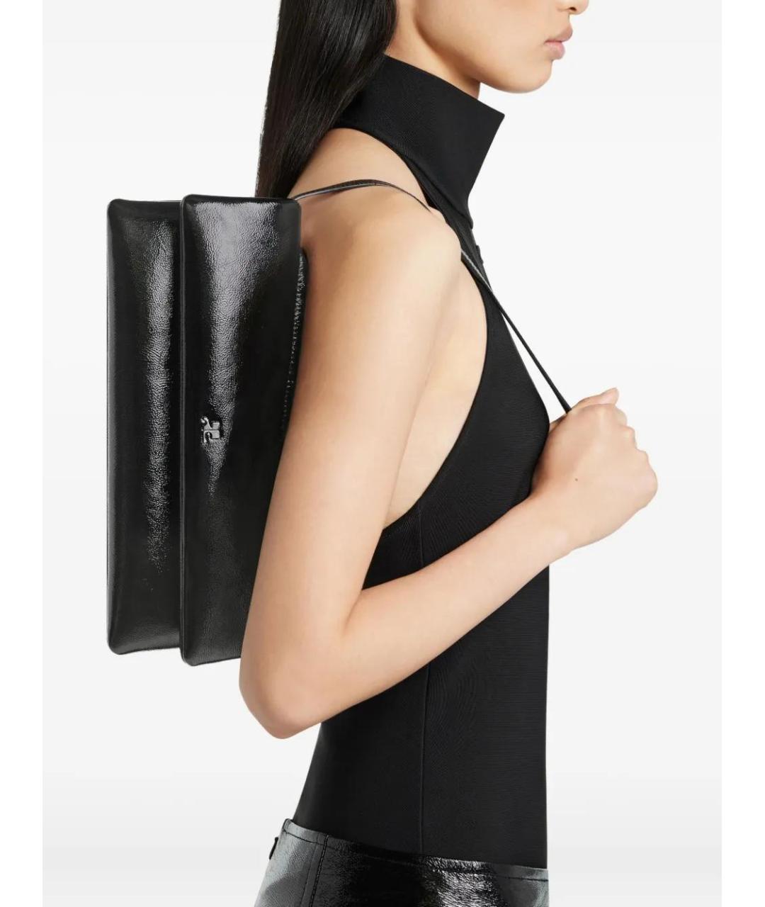 COURREGES Черный кожаный кошелек, фото 2