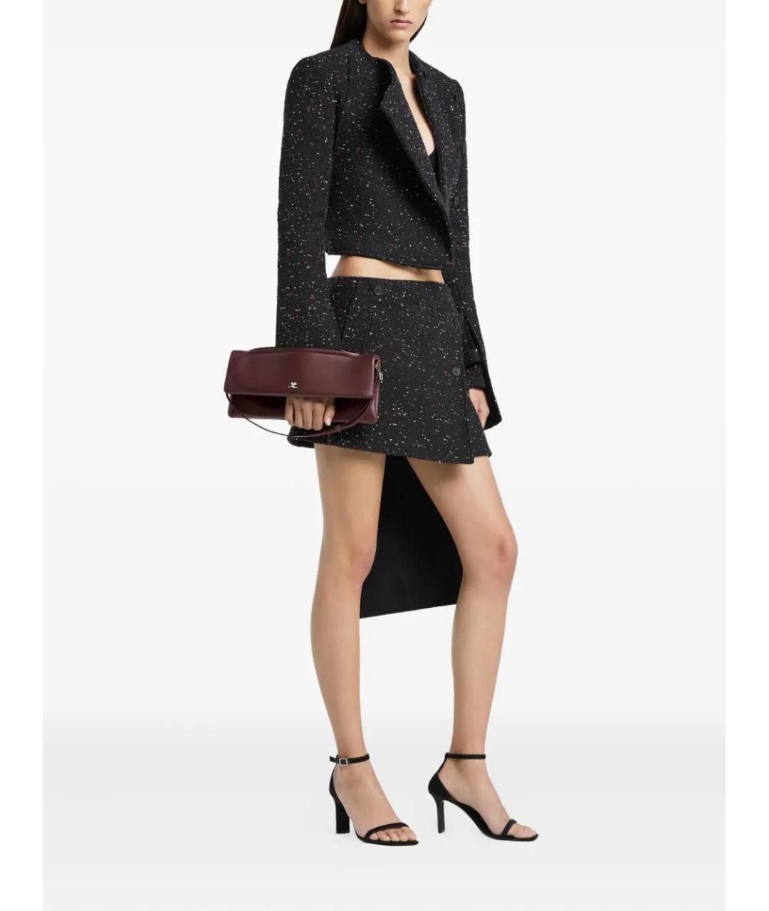 COURREGES Бордовый кожаный кошелек, фото 2