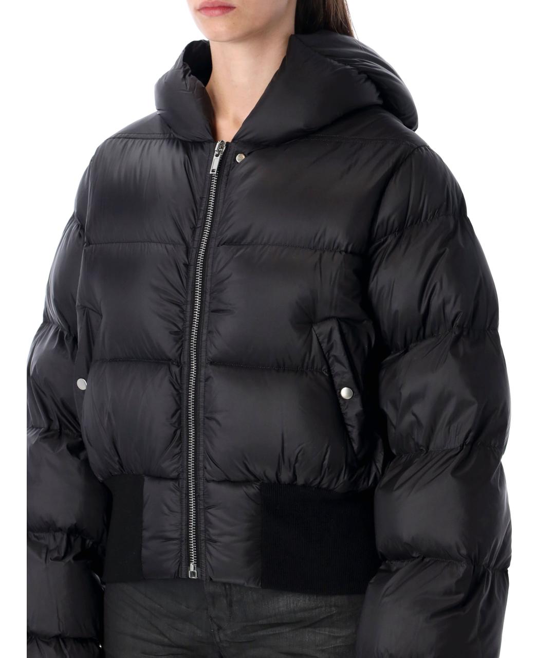 RICK OWENS Черный полиамидовый пуховик, фото 4