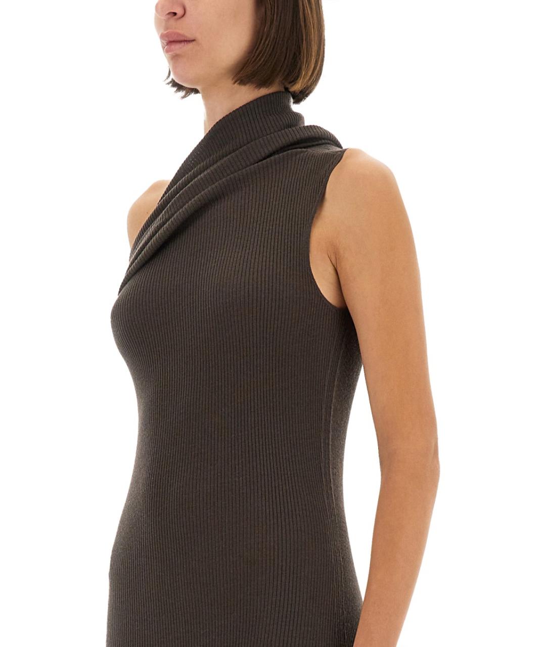 RICK OWENS Серое вискозное платье, фото 3