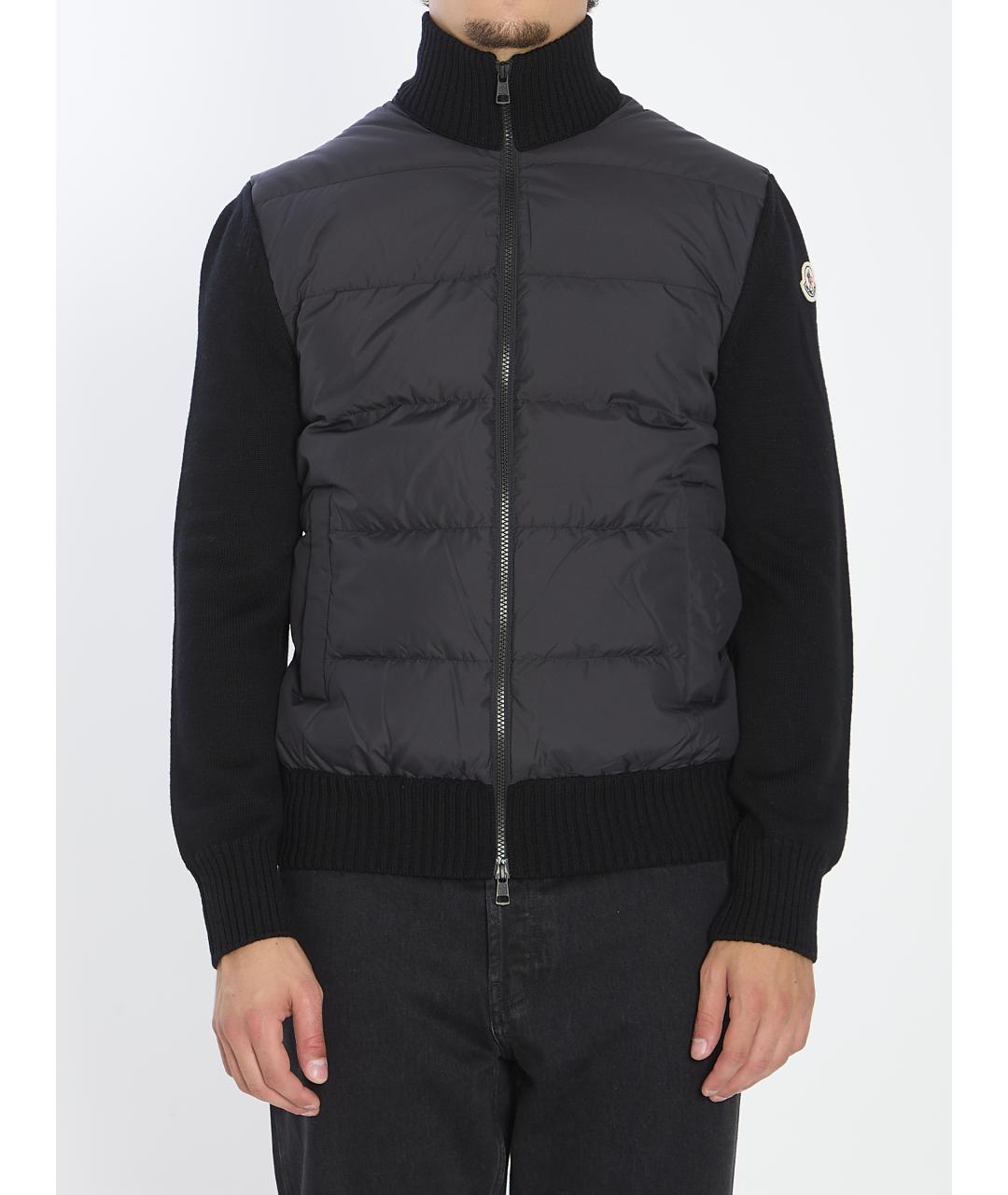 MONCLER Черная шерстяная куртка, фото 2