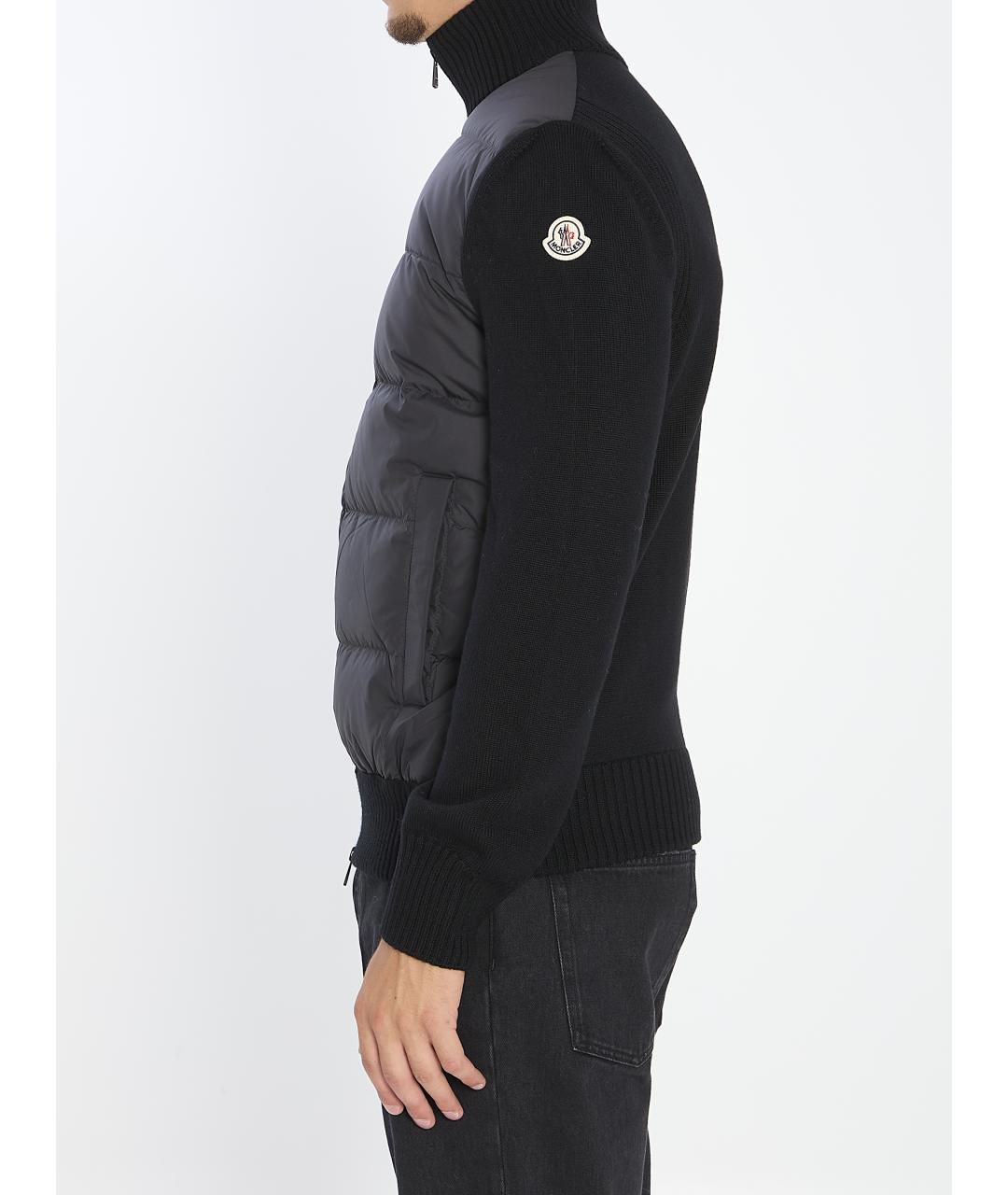 MONCLER Черная шерстяная куртка, фото 4