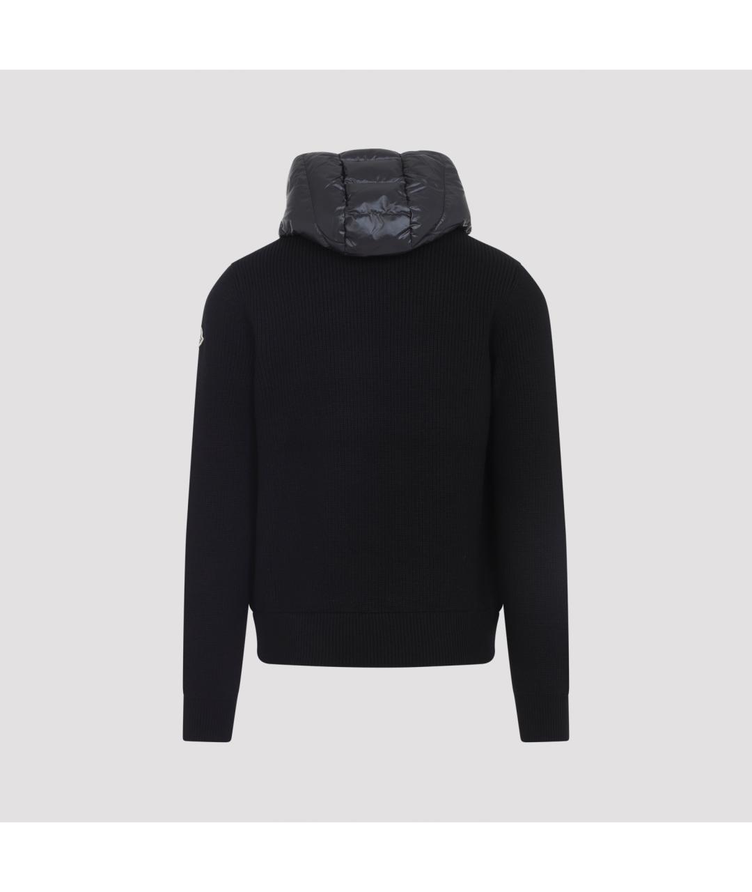 MONCLER Черная полиэстеровая куртка, фото 2