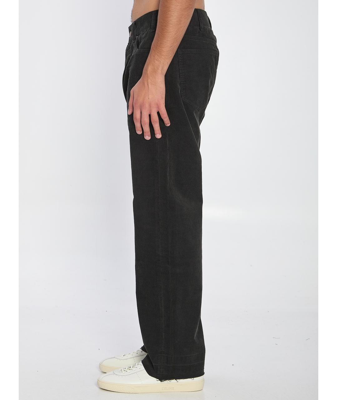 CELINE Черные хлопковые повседневные брюки, фото 4