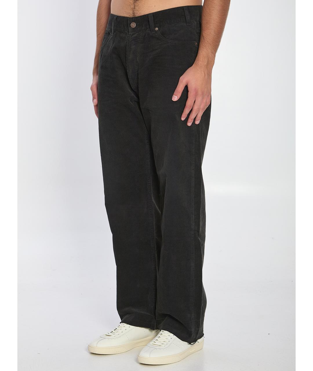 CELINE Черные хлопковые повседневные брюки, фото 3