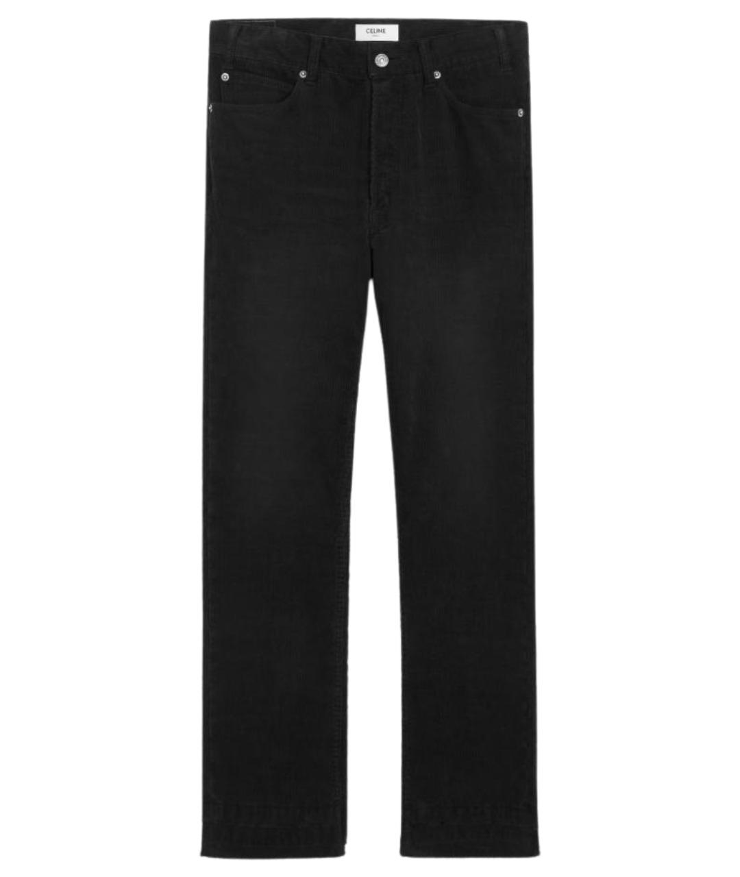 CELINE Черные хлопковые повседневные брюки, фото 1