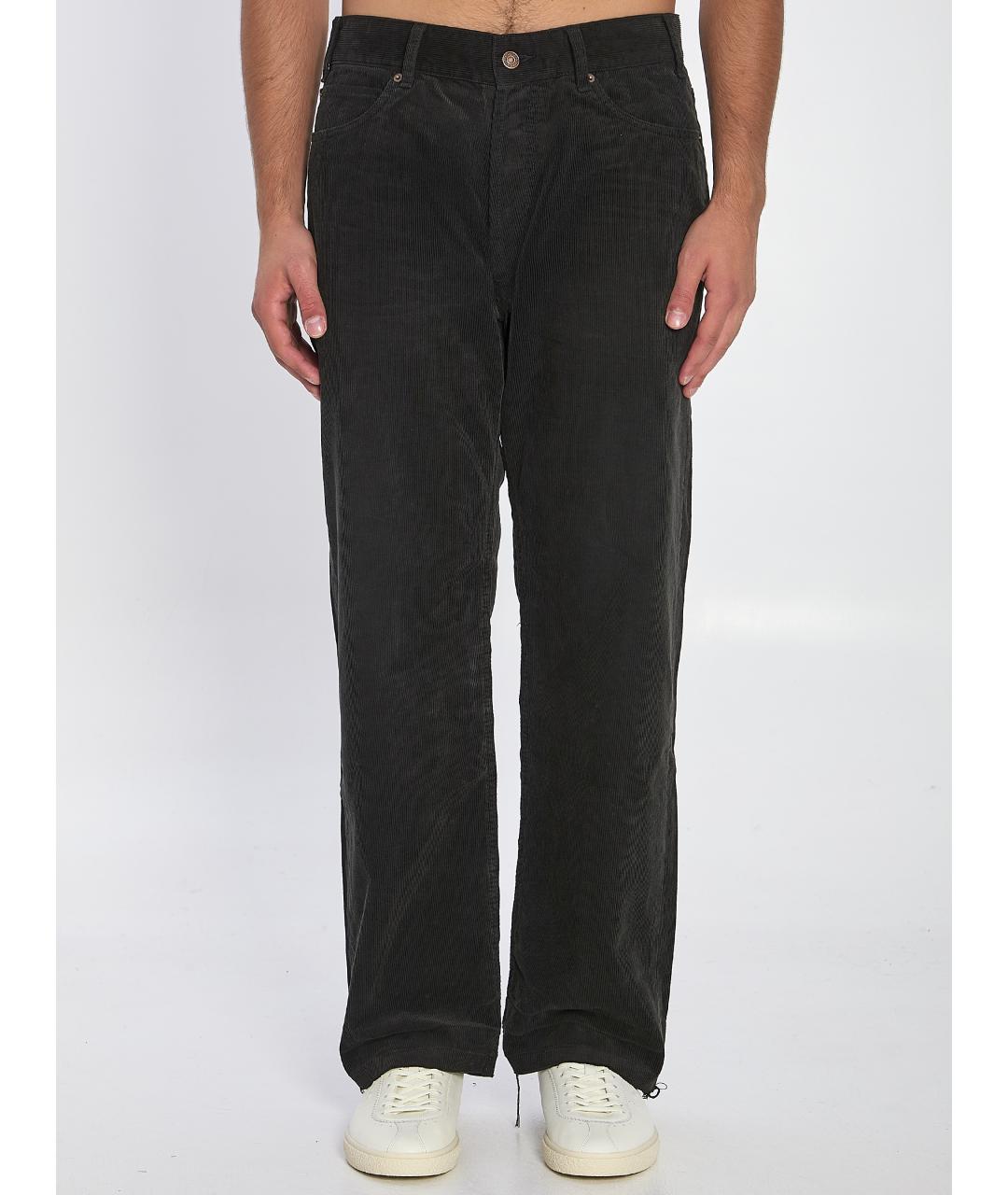 CELINE Черные хлопковые повседневные брюки, фото 2