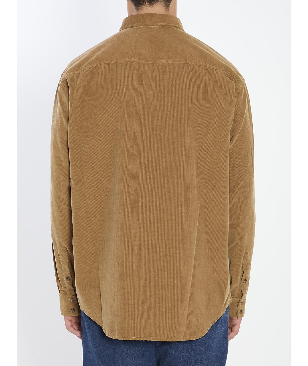 CELINE Бежевая хлопковая кэжуал рубашка, фото 5