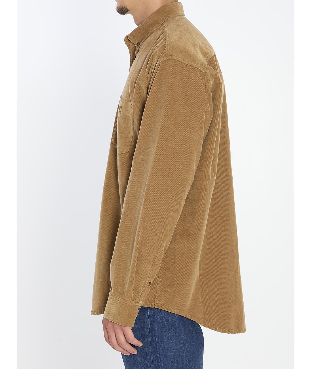 CELINE Бежевая хлопковая кэжуал рубашка, фото 4