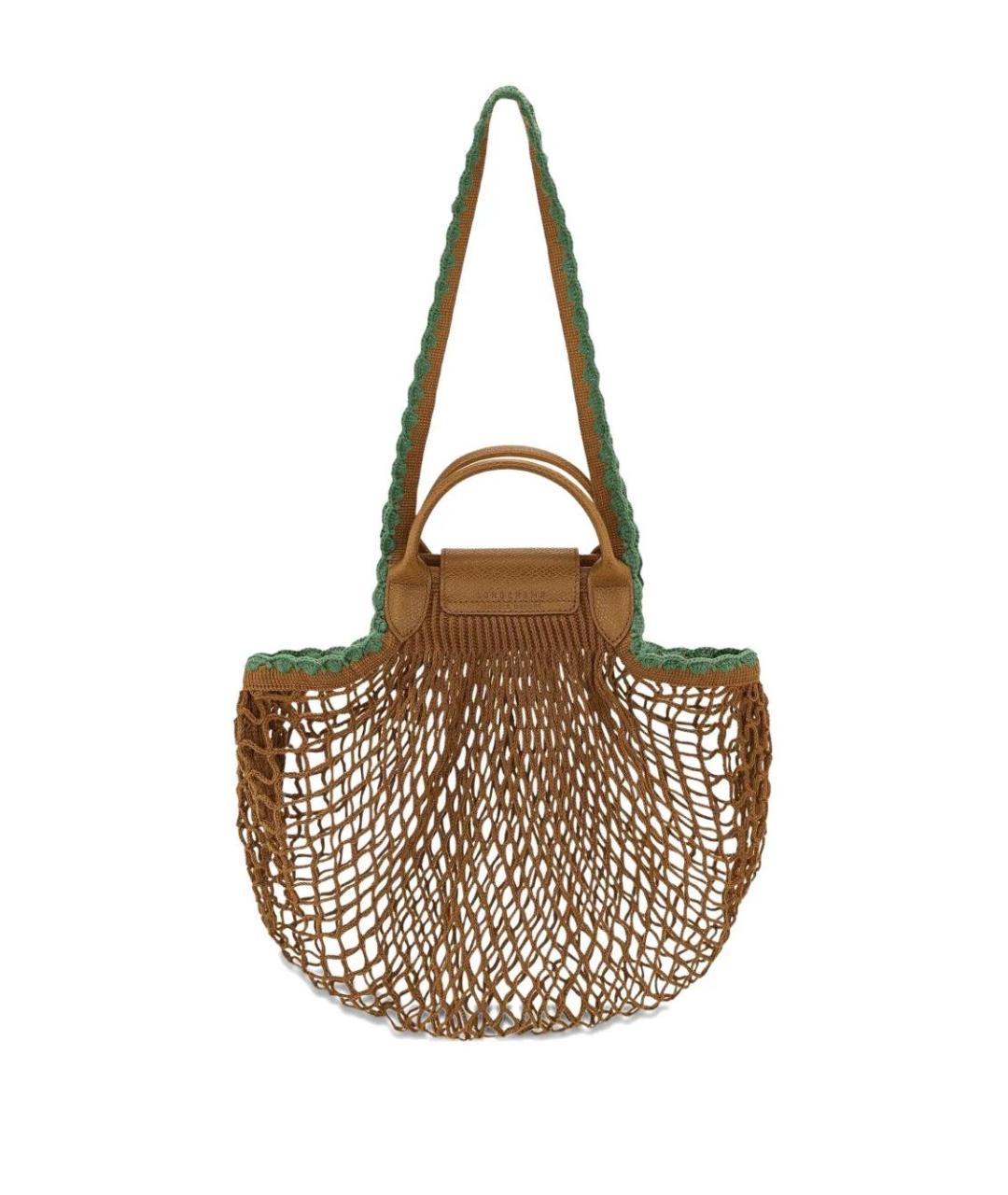 LONGCHAMP Коричневая тканевая сумка через плечо, фото 3