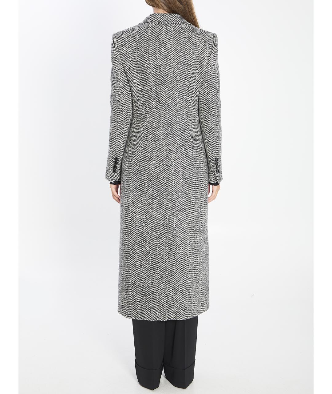 DOLCE&GABBANA Серое шерстяное пальто, фото 5