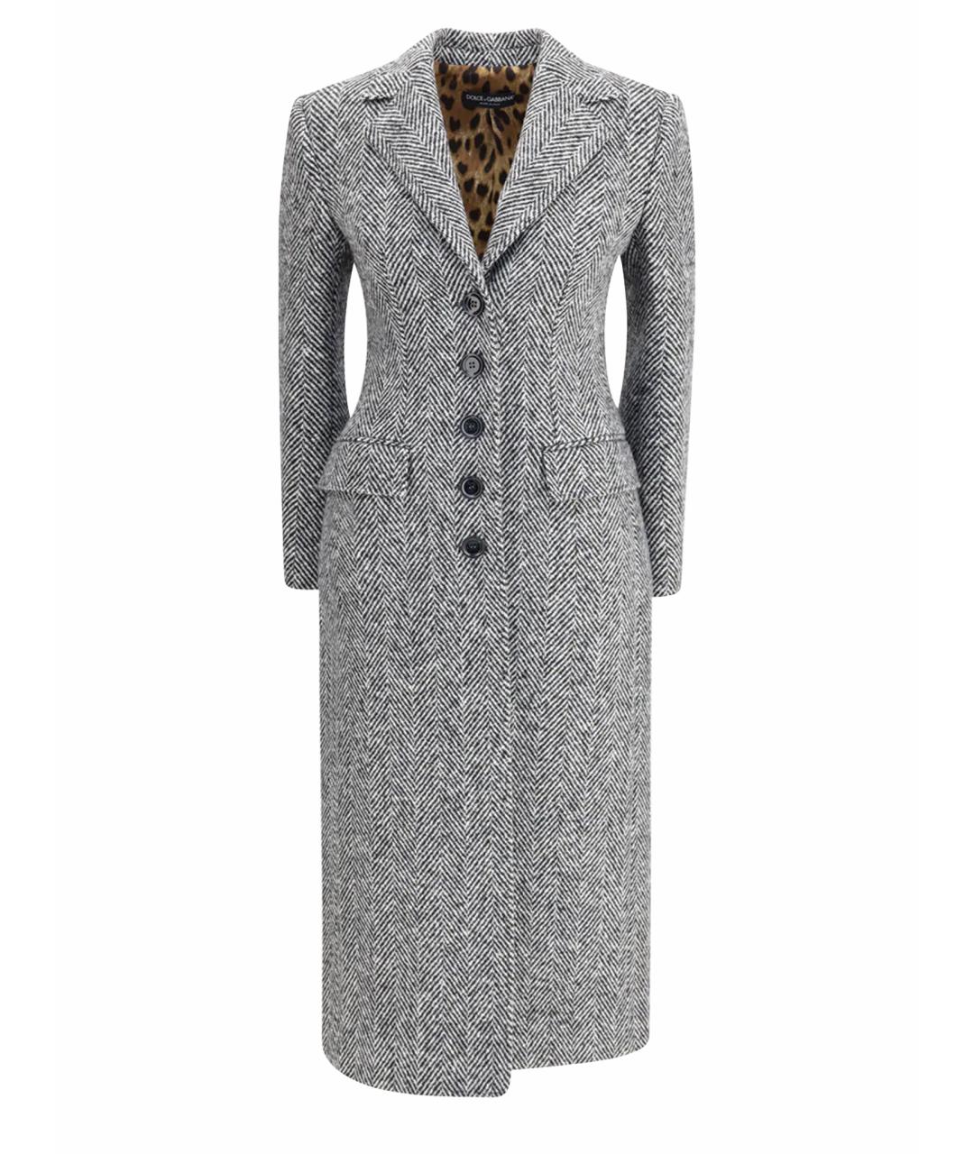 DOLCE&GABBANA Серое шерстяное пальто, фото 1