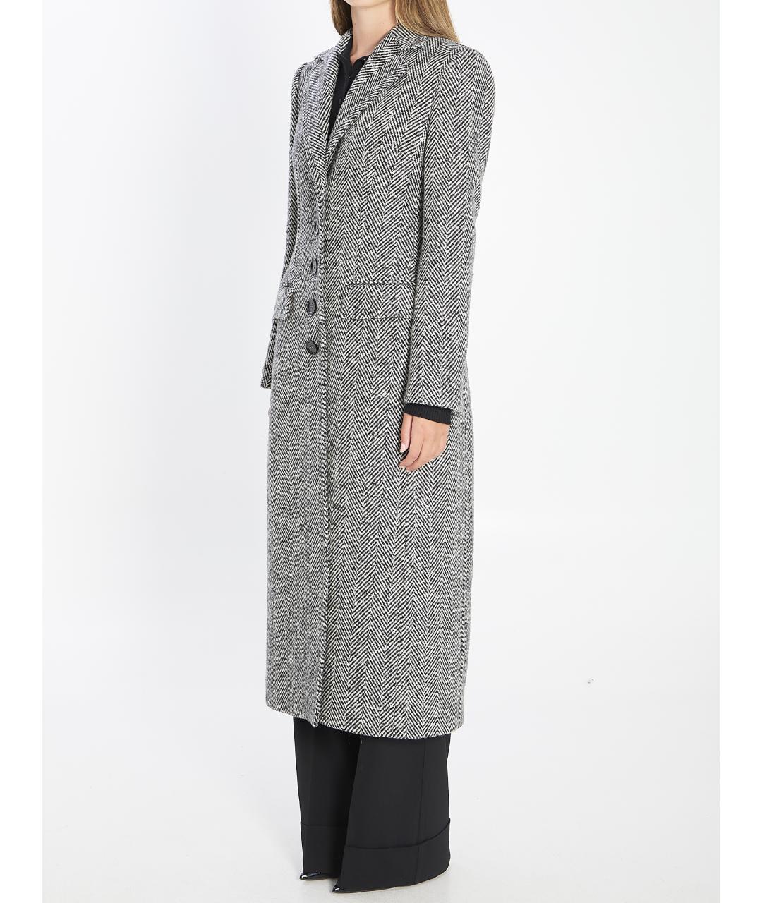 DOLCE&GABBANA Серое шерстяное пальто, фото 3