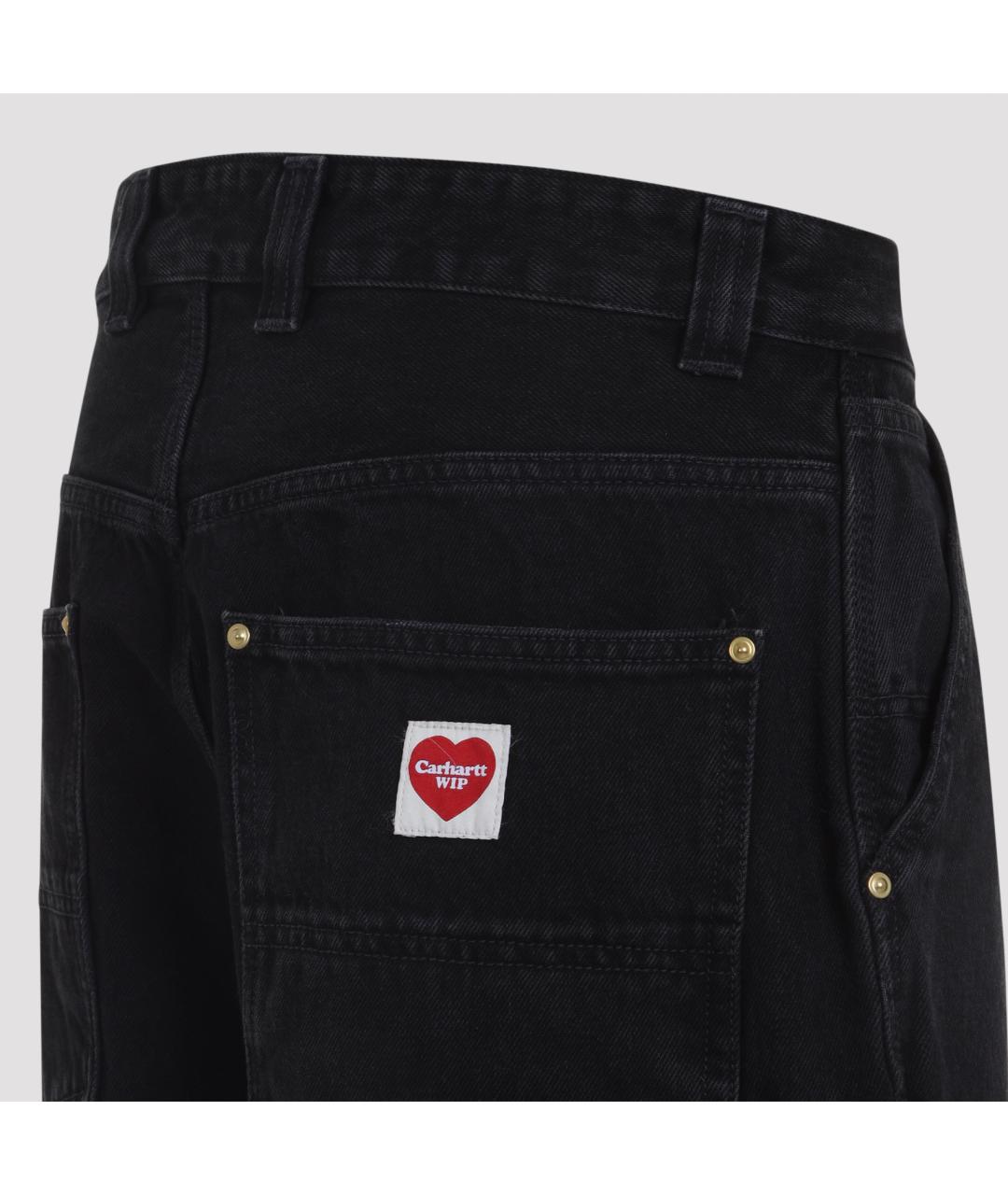 CARHARTT WIP Черные хлопковые повседневные брюки, фото 4