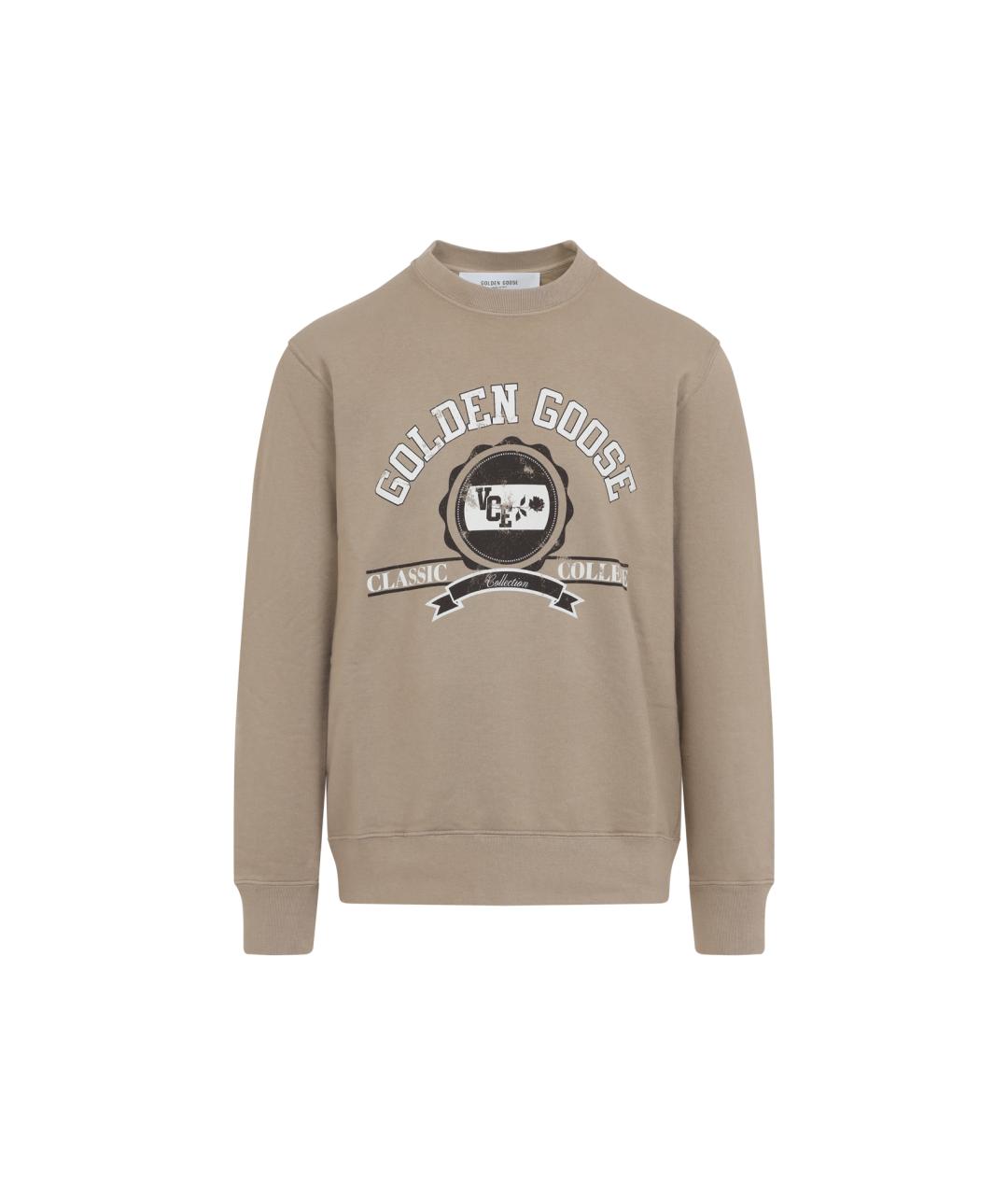 GOLDEN GOOSE DELUXE BRAND Бежевый хлопковый джемпер / свитер, фото 1