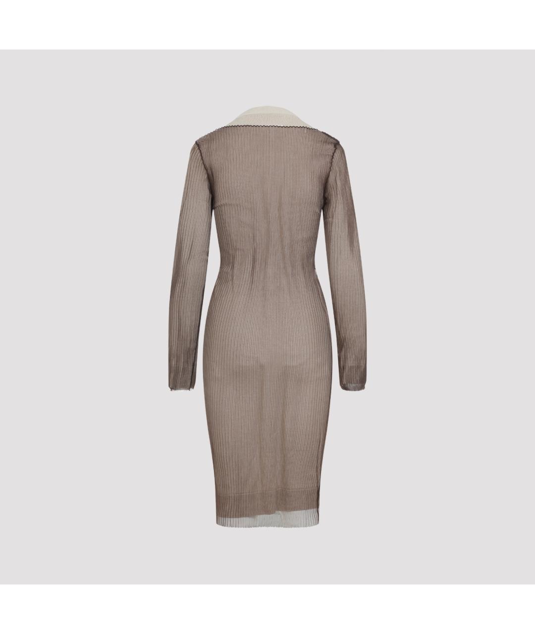 MM6 MAISON MARGIELA Серое полиамидовое повседневное платье, фото 3