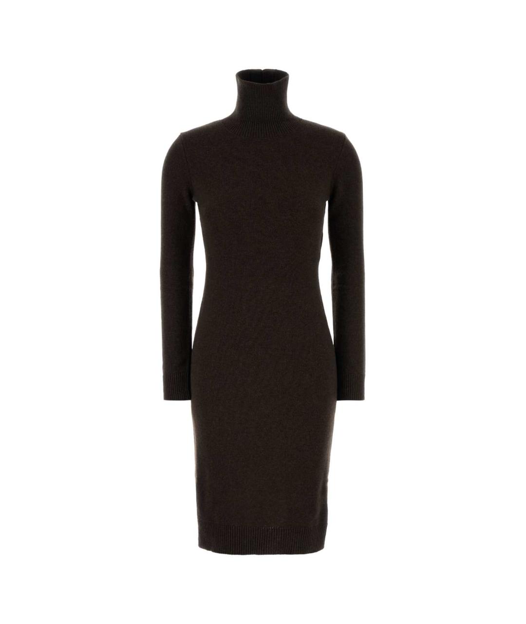 MM6 MAISON MARGIELA Коричневое шерстяное повседневное платье, фото 1