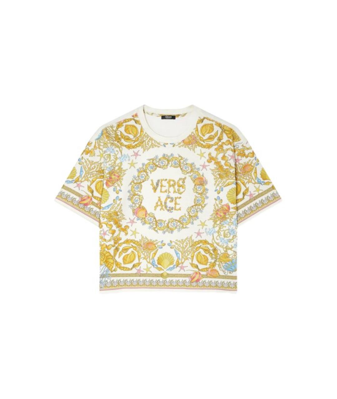 VERSACE Мульти хлопковая футболка, фото 1