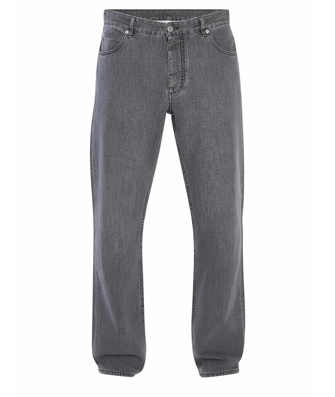 BOTTEGA VENETA Черные хлопковые прямые джинсы, фото 1