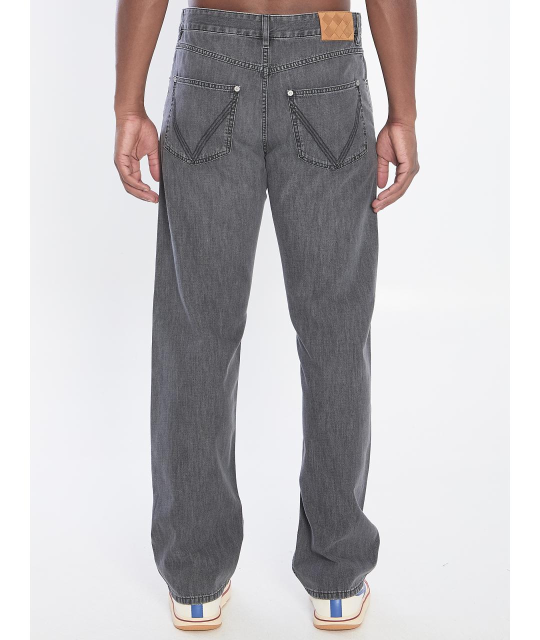 BOTTEGA VENETA Черные хлопковые прямые джинсы, фото 4