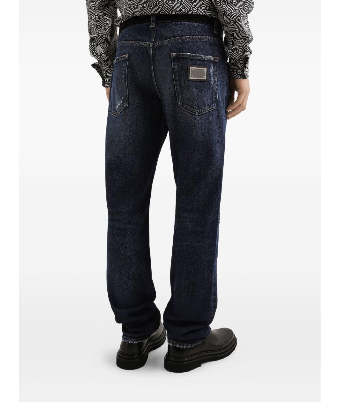 DOLCE&GABBANA Синие прямые джинсы, фото 5