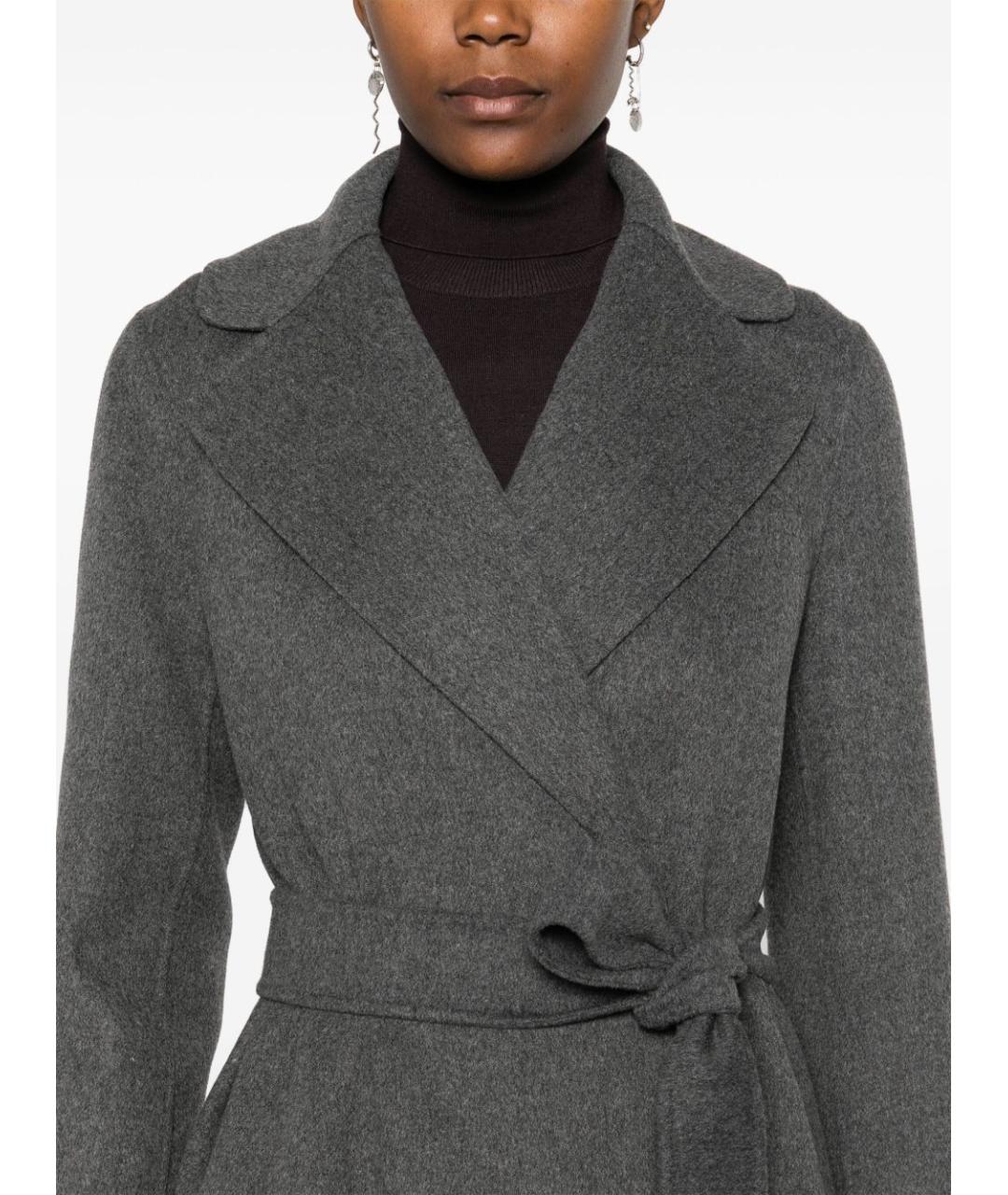 'S MAX MARA Серое шерстяное пальто, фото 5