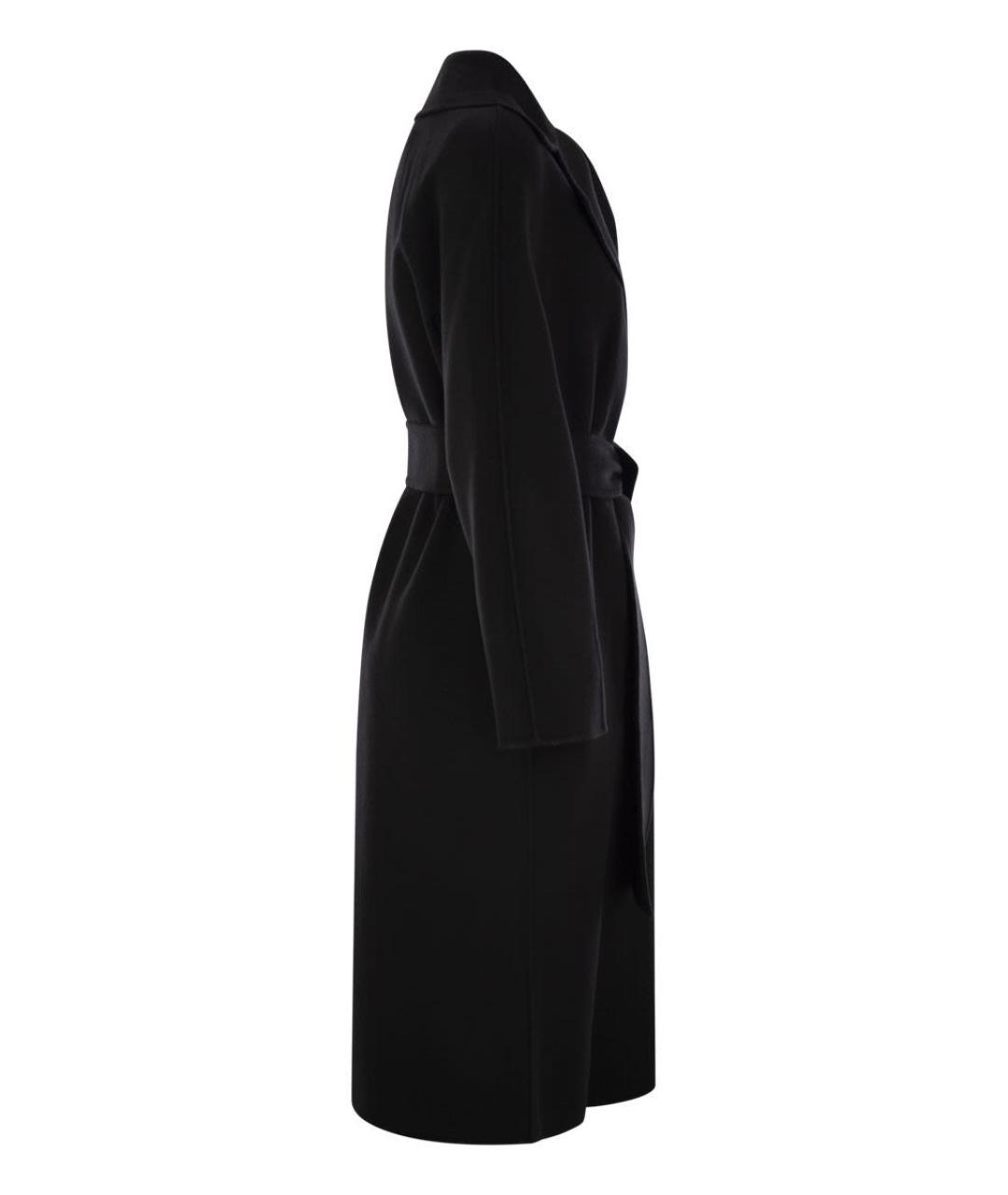 MAX MARA STUDIO Черное шерстяное пальто, фото 3