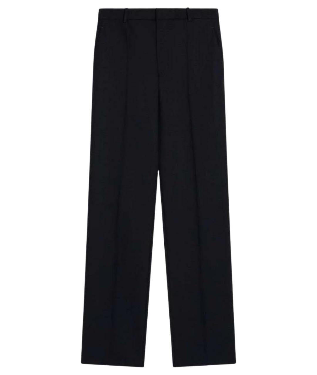 SAINT LAURENT Синие шерстяные повседневные брюки, фото 1