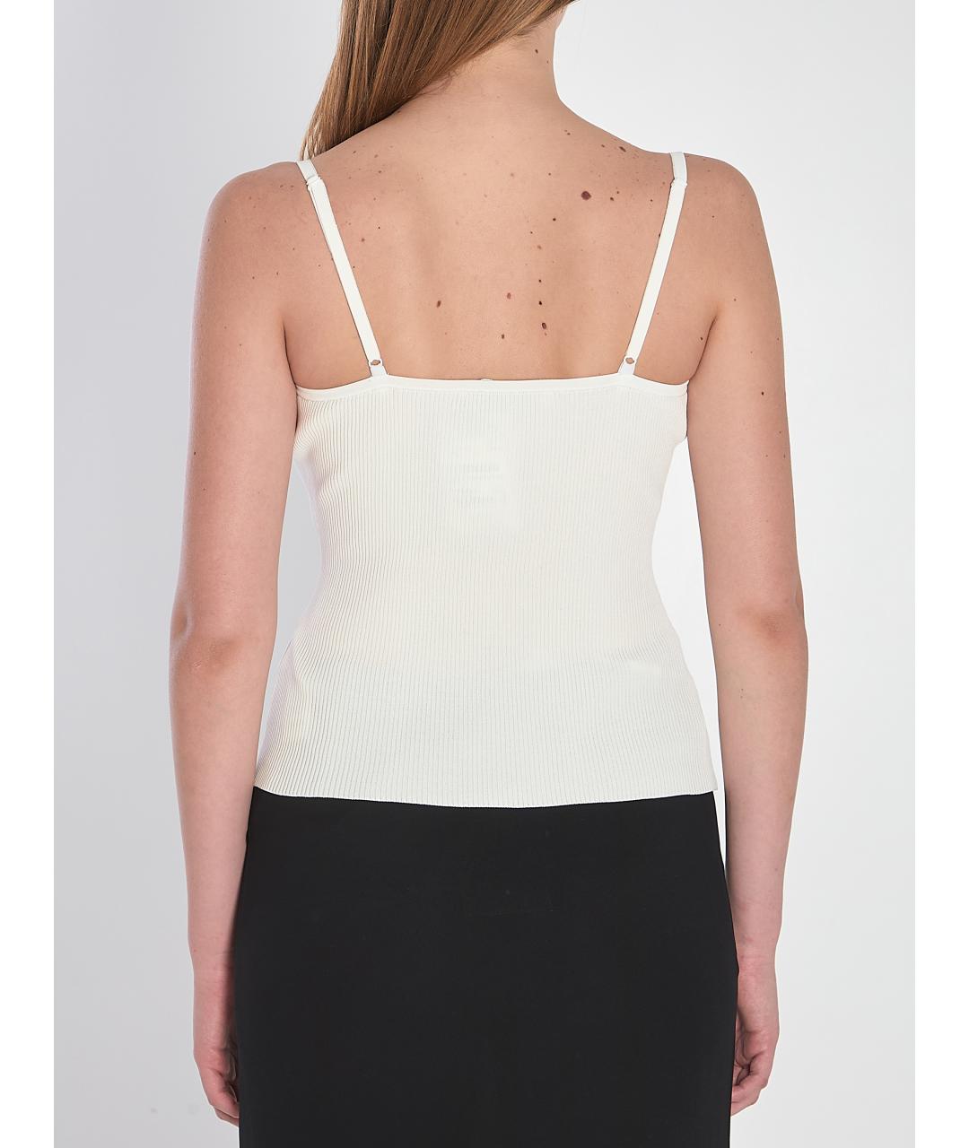 SELF-PORTRAIT Белая вискозная майка, фото 5