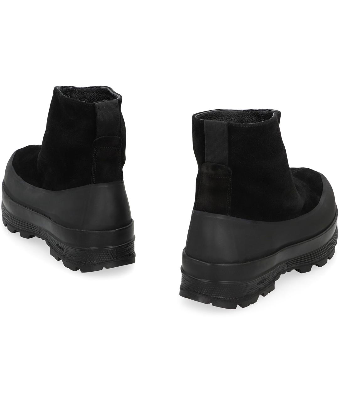 STONE ISLAND Черные замшевые высокие ботинки, фото 5