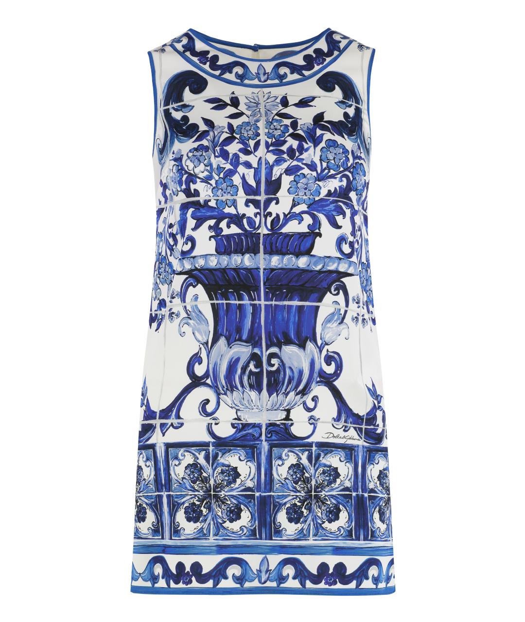 DOLCE&GABBANA Синяя шелковая блузы, фото 1