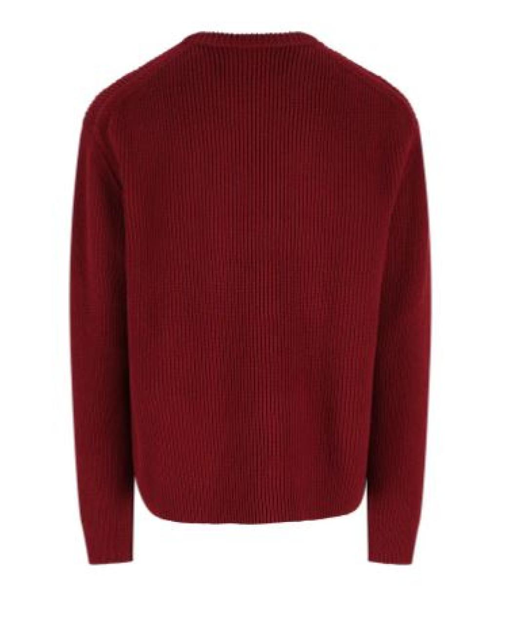 GUCCI Бордовый шерстяной джемпер / свитер, фото 3