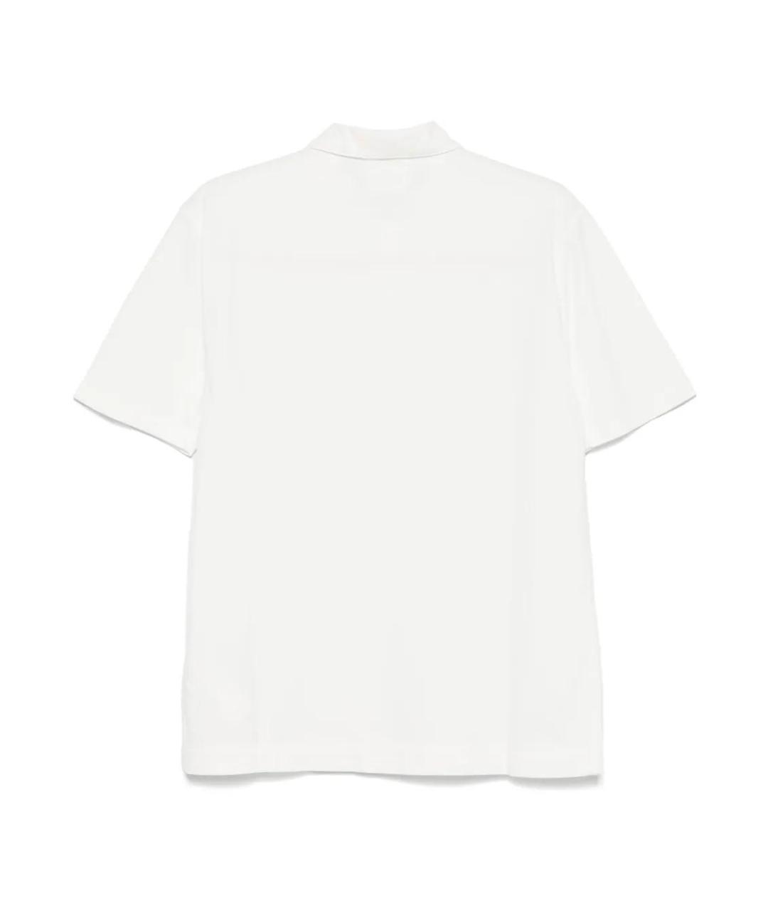 CP COMPANY Белое хлопковое поло с коротким рукавом, фото 2