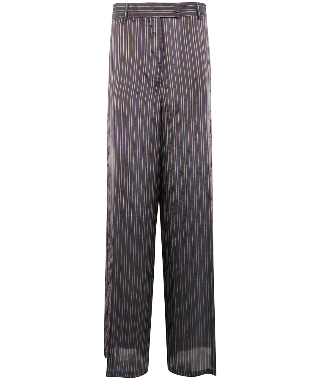 DRIES VAN NOTEN Коричневые вискозные прямые брюки, фото 5