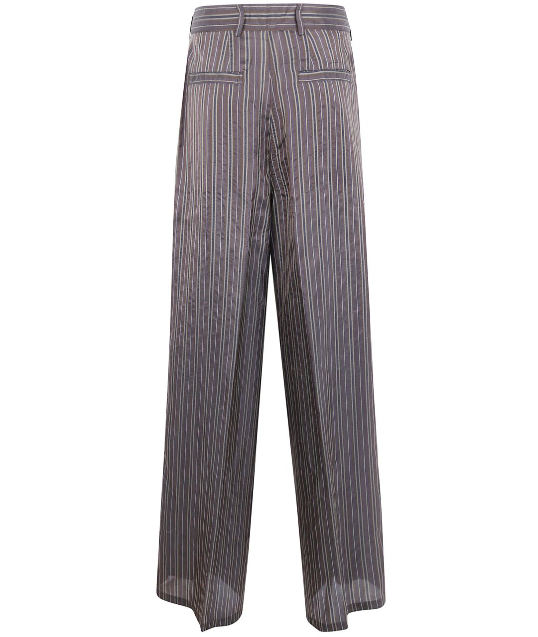 DRIES VAN NOTEN Коричневые вискозные прямые брюки, фото 2